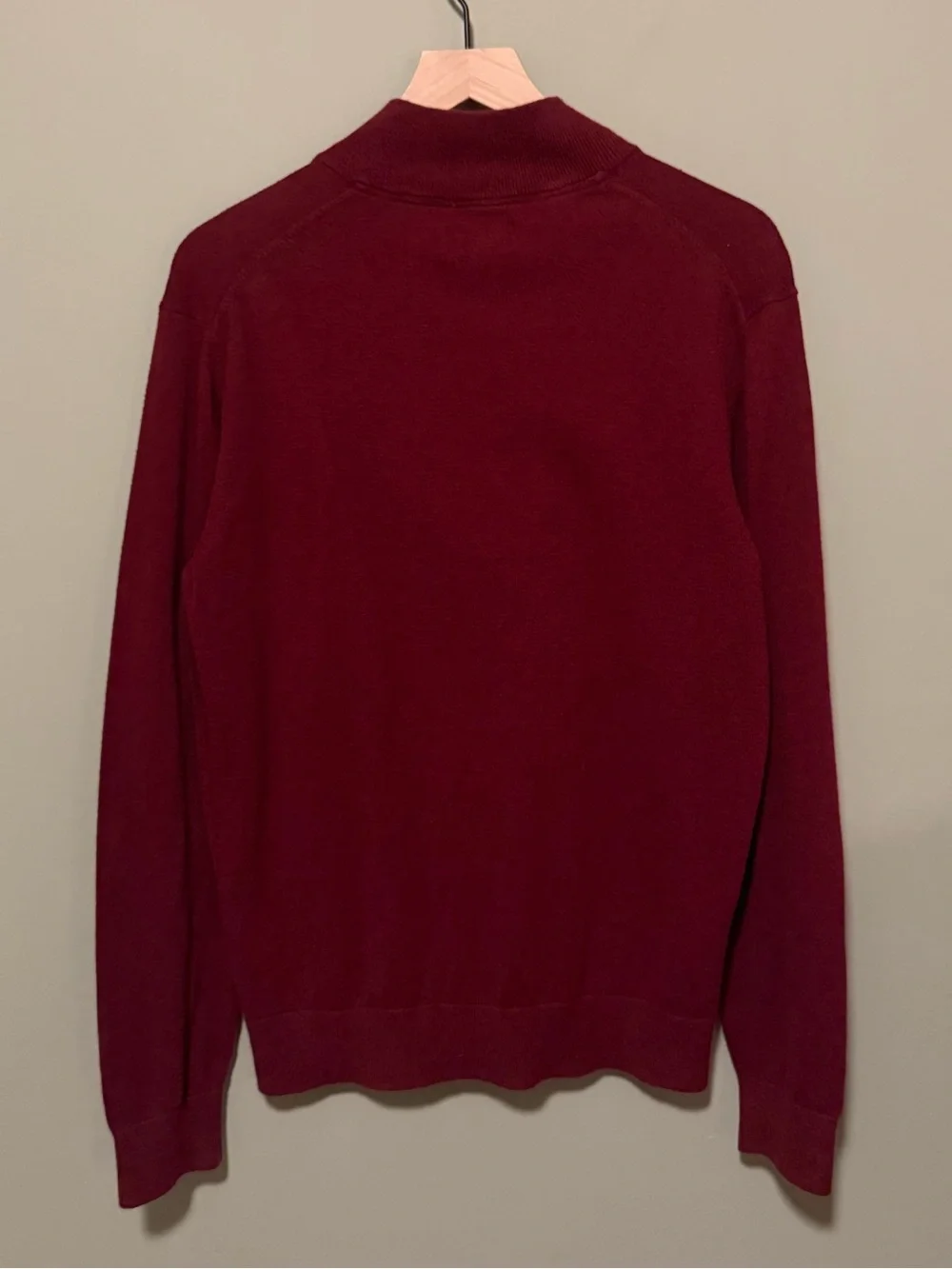 Wallin & Bros Quarter-Zip Maroon Sweater | L